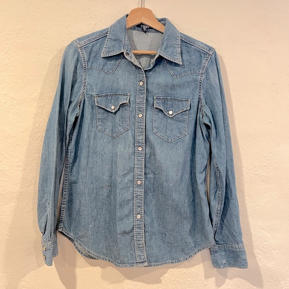 Chaos women Jean shirt with snap pearl buttons - Picture 1 of 9
